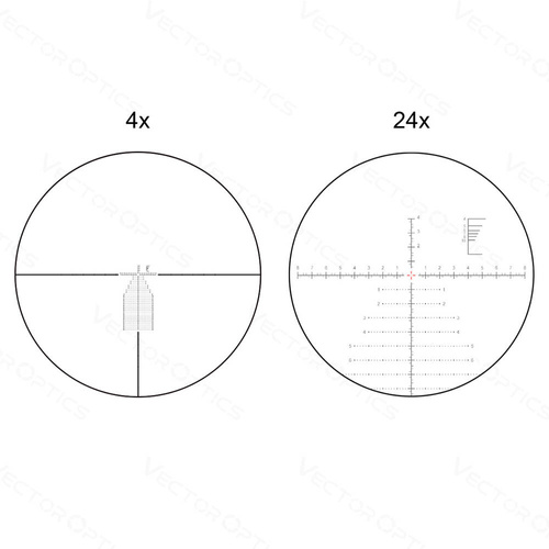 Vector Optics - Riflescope Continental x6 4-24 FFP Ranging - 56 mm - Black - SCFF-40