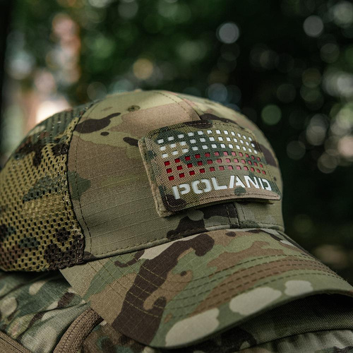 M-Tac - Patch with Poland Flag and Inscription - Laser Cut - Pixels - Red / MultiCam / White - 51006108