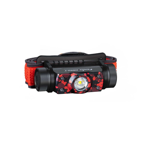 Fenix - LED Flashlight / Headlamp HM62-T Magma - 1200 Lumens - USB-C Red / Black - 039-602