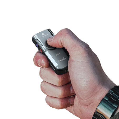 Fenix - Keychain Flashlight E06R - 700 lm - UV/Laser - USB-C - Magnet - Grey - E06R.12111