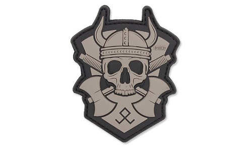 101 Inc. - 3D Patch - Viking With Hatchet - Grey