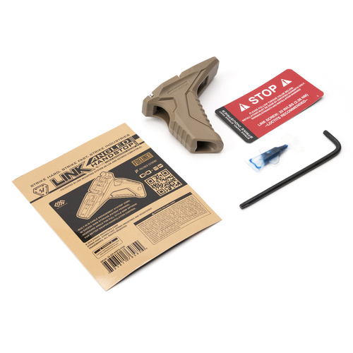 Strike Industries - Link Angled HandStop with Cable Management System - M-LOK / KeyMod - Flat Dark Earth - SI-AR-HSFG-FDE