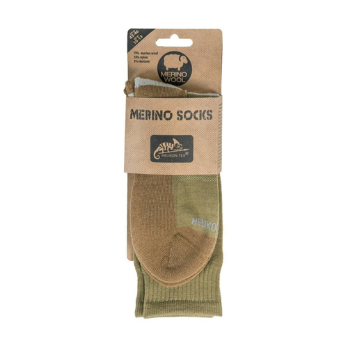 Helikon - Merino Socks - Olive Green / Coyote - SK-MSC-MW-0211A