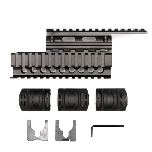 SVRN - RIS / Picatinny Hand Guard for AK - Aluminum - Black - SVRN-AK-HGR-01