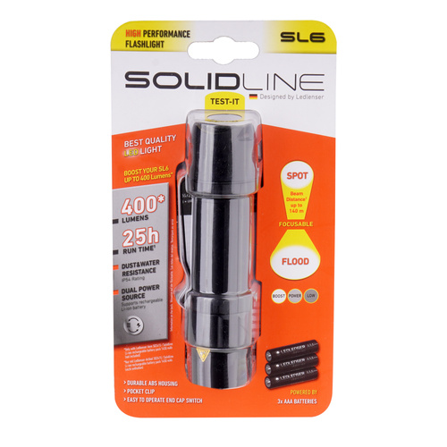 Ledlenser - Solidline SL6 LED Flashlight - 320 lumens - Black - 502232