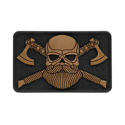 M-Tac - 3D Patch - Bearded Skull - Black / Coyote - 51113205