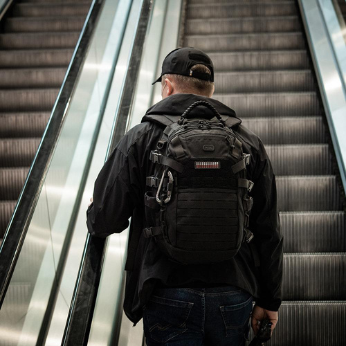 M-Tac - Polish Flag Patch - Fluorescent - Pixels - Laser Cut - Black / Red / White - 51005102