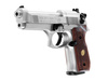 Umarex - Beretta M92 FS Pistol Airgun - 4.5 mm Diabolo - Nickel / Wood - 419.00.03