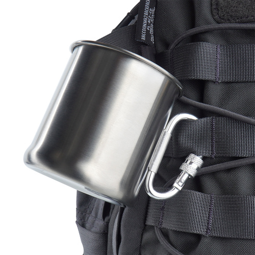 Mil-Tec - Travel Mug with Carabiner - 250 ml - Steel - 14607800
