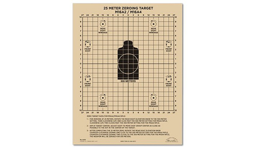 Rite in the Rain - 25 Meter Zeroing Target - 100 pcs - 9125