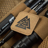 M-Tac - Laser cut Valknut square patch - Black / Coyote - 51162502