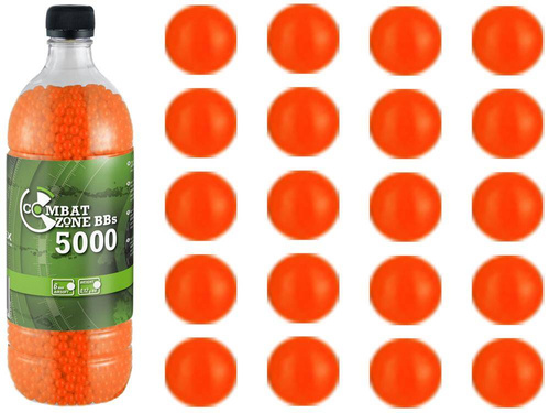 Umarex - Combat Zone Basic ASG BBs - 0,12 g - 5000 pcs - Red / Orange - 2.5672