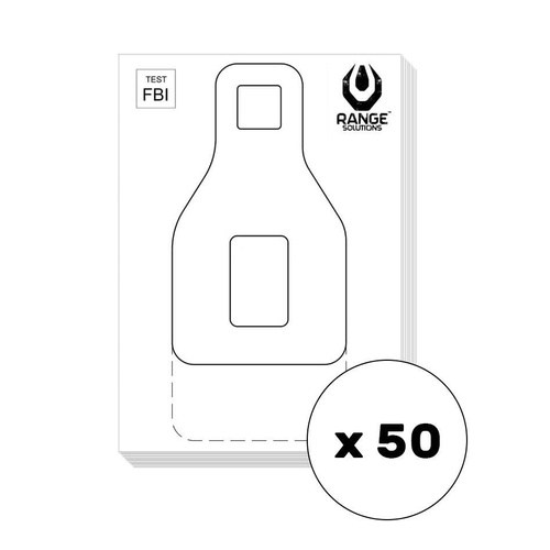 Range Solutions - Shooting Targets FBI Test - 50 pieces - RAN-14-026362-00