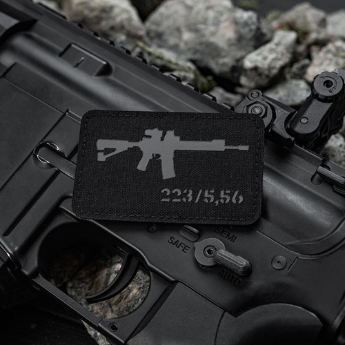 M-Tac - AR-15 223/5.56 Laser Cut Patch - Black/Gray - 51111211