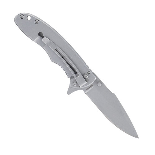 Smith&Wesson - Drop Point Silver/Black Handle Folding Knife - 1084306