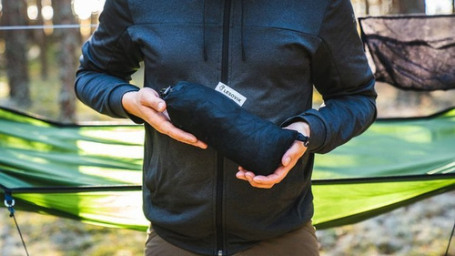 Lesovik - Hiking Hammock DRAKA with Mosquito Net and Suspension SNEKA - Treetop Green