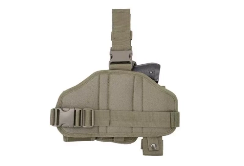 GFC Tactical - Modular Thigh Panel with Holster - MOLLE - Nylon - Olive - GFT-29-000568