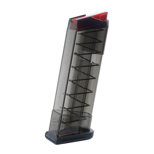 ETS - Polymer Magazine For Glock 43 - 9x19 mm - 9 rounds - Carbon Smoke Series - SMK-GLK-43-9