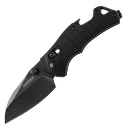 Kershaw - Craze EDC Folding Knife - Reverse Tanto - Flipper - DuraLock - Black - 8337
