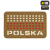 M-Tac - Patch with Flag and Inscription Poland - Laser Cut - Pixels - Red / Coyote / White - 51007105