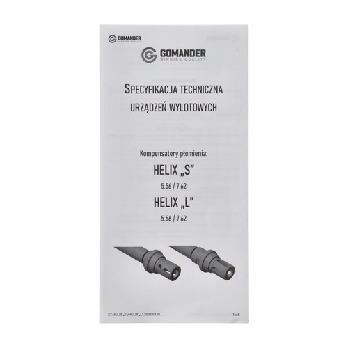 Gomander - Helix Flame Compensator - 7.62 mm - 5/8x24 UNEF-7 - Black - TB0.9613_1