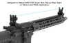 UTG - Spring-loaded Low Profile AR15 Super Slim Flip-Up Rear Sights - Picatinny - Black - MNT-955