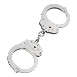 Alcyon - Steel Chain Handcuffs - Double Locking - Silver - 5050-X
