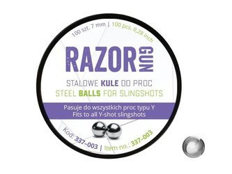 RazorGun - Steel Balls for Slingshot - 7 mm - 100 pcs - 337-003