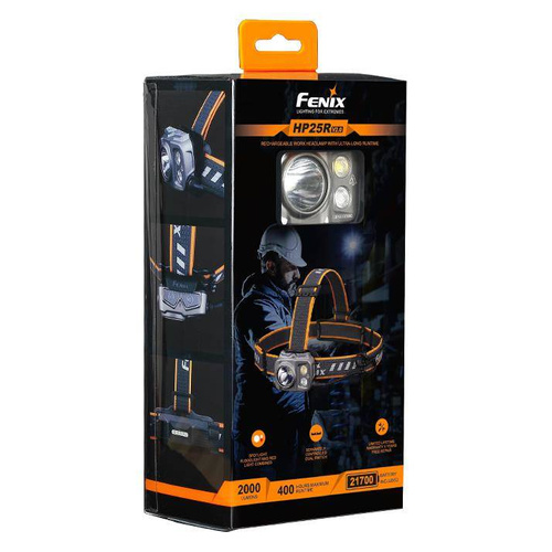 Fenix - LED Headlamp 25R V2.0 with 5000 mAh Battery - 1600 lumens - HP25R V2.0