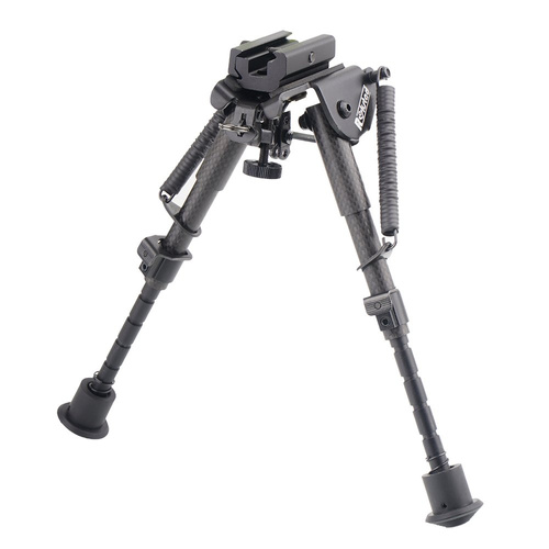 Rokstad - Carbon Fiber Spring Bipod - Non-Swivel - 155-230 mm - Harris / Picatinny - RSCFP-06