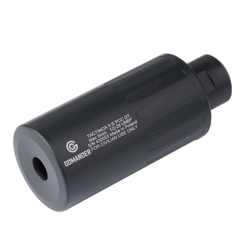 Gomander - Tactinox 9 S PCC DT Silencer - Cal. 9 mm - 1/2 x 28 UNEF - Black - TB0.9122 1/2x28UNEF-BK
