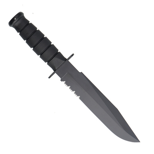 Ka-Bar 1271 - Fighter military knife - Combo - Black.