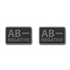 Helikon - PVC Patch - Blood Type - AB- NEG - Black - 2 pcs