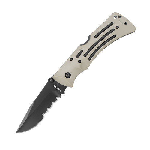 Ka-Bar 3053 - Desert MULE Folder Serrated Knife