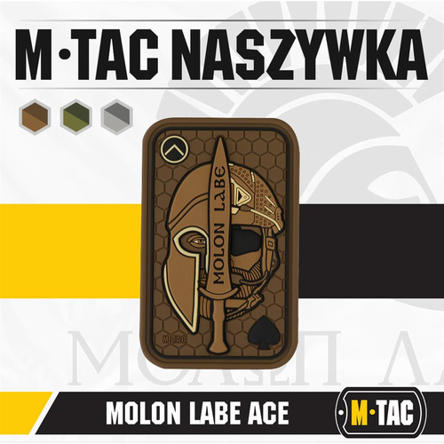 M-Tac - Morale Patch - Molon Labe Ace Jacquard - Coyote / PVC - 51127005