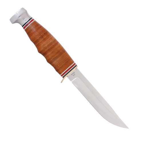 Ka-Bar 1232 - Leather Handled Hunter Knife