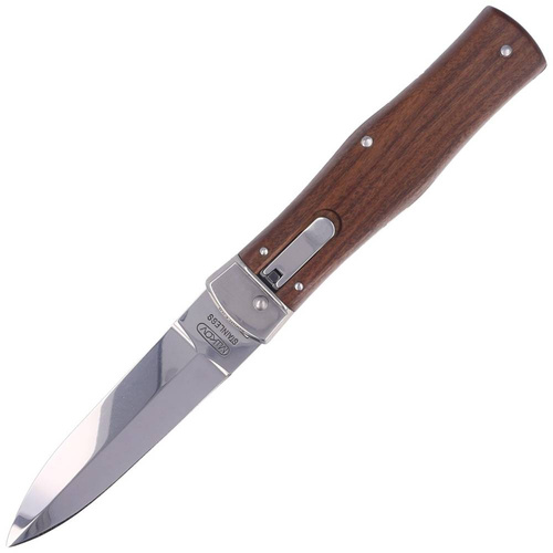 Mikov - Predator Palisander Wood Spring Knife - Brown - 241-ND-1/N CLIP