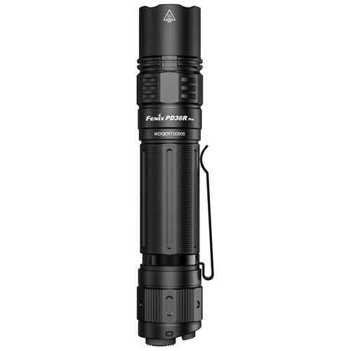 Fenix - Tactical Flashlight PD36R Pro LED with 5000 mAh Battery + E03R V2.0 Key Ring Flashlight - 2800 lm - Black/Grey - PD36R Pro+E03R grey