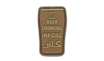 4TAC - PVC Patch - Beer Drinking Infidel - Brown