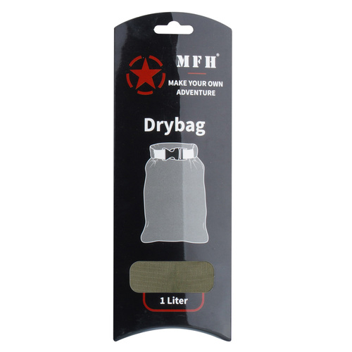 MFH - Waterproof Drybag - 1 L - Rip-Stop - Olive - 30510B.