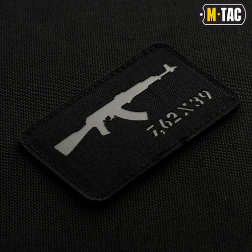 M-Tac - AKM 7.62x39 Laser Cut Patch - Black/Gray - 51110211