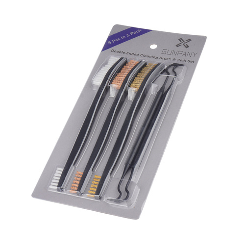 GunPany - Set of Gun Cleaning Brushes and Scrapers - Black - GPGC-3B2P