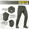 M-Tac - Tactical Pants Sahara Flex Lite - Army Olive - 20064062