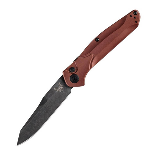 Benchmade - 9400BK-03 Auto Osborne Folding Tactical Knife - CPM MagnaCut - Black/Green - 9400BK-03