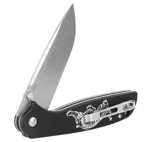 Ganzo - Folding Blade Knife EDC - G10 - Liner Lock - Tiger Motif - G6803-TG
