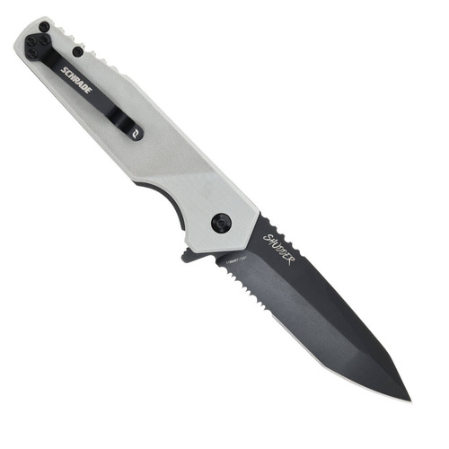 Schrade - EDC Shudder Assisted Opening Folder Folding Knife - AUS-10 - Gray - 1159289