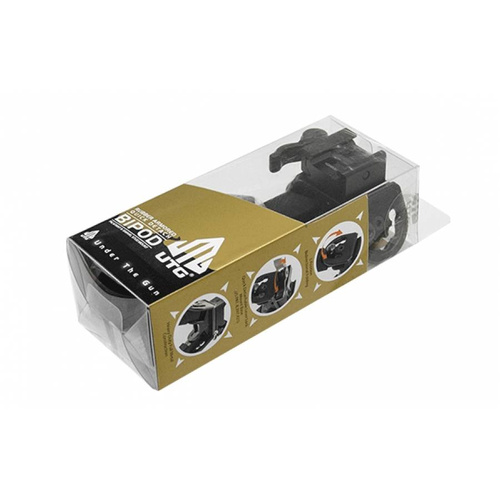 UTG - Rubber Armored Full Metal Bipod with Picatinny Mount QD - 6.0"- 8.5" - Black - TL-BP20Q-A