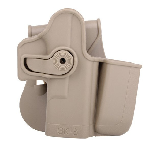IMI Defense - Roto Paddle Holster Level 2 with Mag Pouch - Glock 17/19/22/23/31/32/36 - Desert Tan - IMI-Z1023