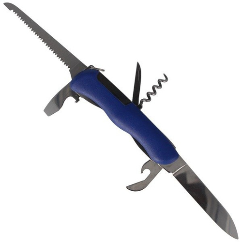 Mikov - Multifunction Pocket Knife Praktik 110 mm - 6 Tools - Blue - 115-NH-6/AK BLU