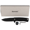 LionSteel - Aluminium Black / Black Blade Folding Knife - ROK A BB